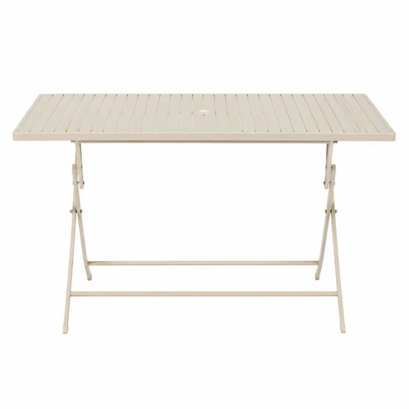 Sto? sk?adany stalowy bezowy 120x60x72 cm