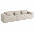 Trzyosobowa sofa modu?owa sztruksowa bezowa