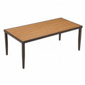 Sto? ogrodowy prostok?tny z aluminium i drewna kompozytowego 200 cm br?zowy/antracytowy