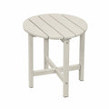 Okr?g?y sto? z drewna kompozytowego i aluminium, bezowy ?50cm