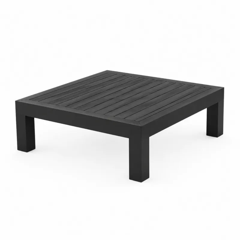 Sto? ogrodowy kwadratowy czarny aluminium 90x90x35 cm