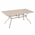 Sto? ogrodowy prostok?tny aluminiowy bezowy 150x90 cm