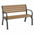?awka ogrodowa metalowa z drewna kompozytowego 120 cm br?zowa