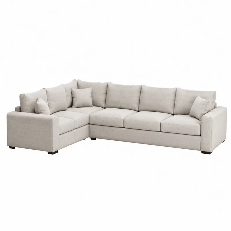 Narozna sofa modu?owa z poliestru bezowa