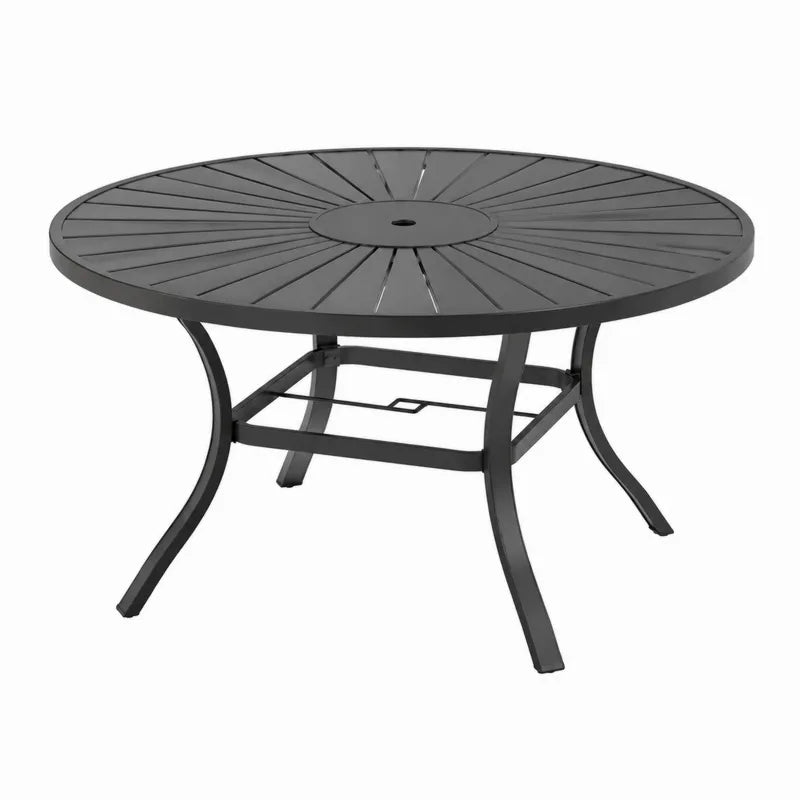 Sto? ogrodowy okr?g?y metalowy czarny srednica 120 cm