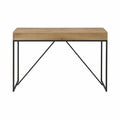 Konsola z drewnianym blatem i metalow? ram?, 120x40x75 cm