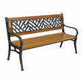 ?awka metalowa z drewnianym siedziskiem 120cm czarno-br?zowa